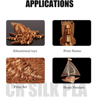 Original Creality CR Silk PLA 3D Printing Filament Smooth Print High Gloss - Rainbow